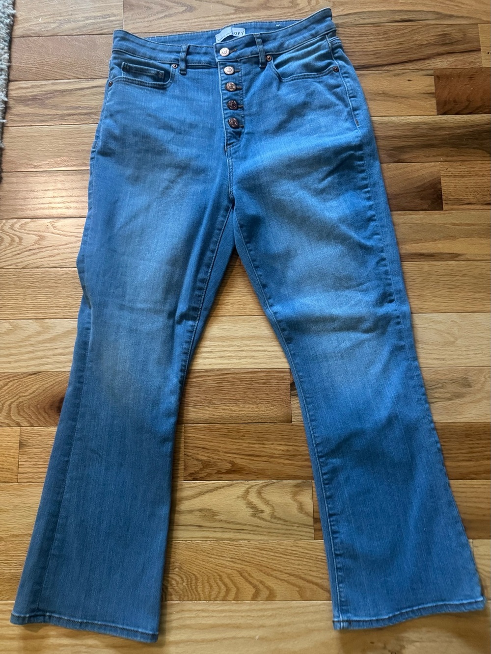 LOFT kick crop Jeans with Button-Fly